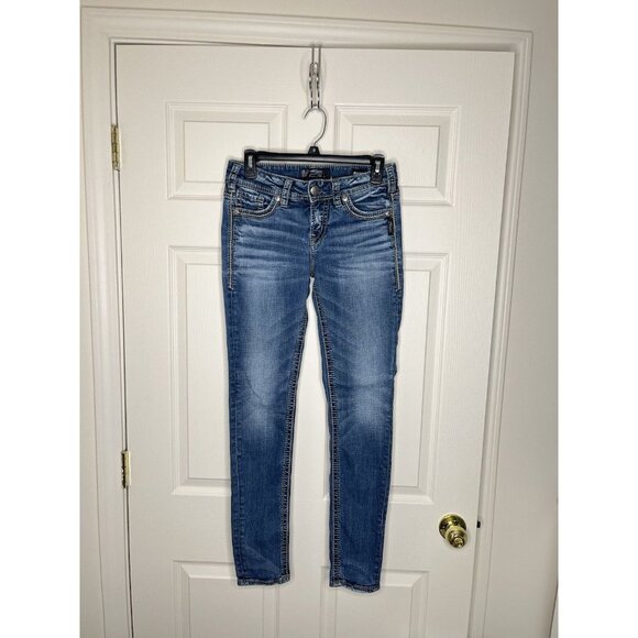 Silver Jeans Denim - Silver Jeans Suki Mid Skinny Jeans Women’s Size 27 Super Stretch
